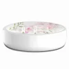 PORTASAPONE SAPONETTA ACCESSORIO ARREDO BAGNO BIANCO CON FIORI IN CERAMICA 69919