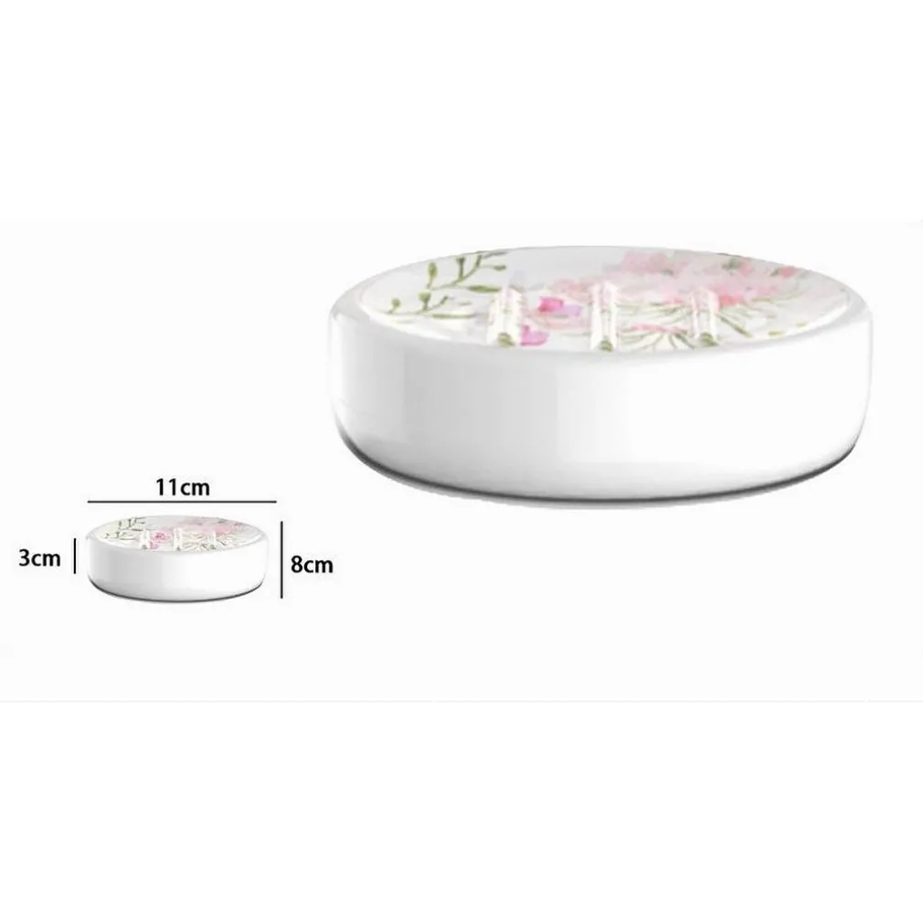 PORTASAPONE SAPONETTA ACCESSORIO ARREDO BAGNO BIANCO CON FIORI IN CERAMICA 69919