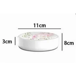 PORTASAPONE SAPONETTA ACCESSORIO ARREDO BAGNO BIANCO CON FIORI IN CERAMICA 69919