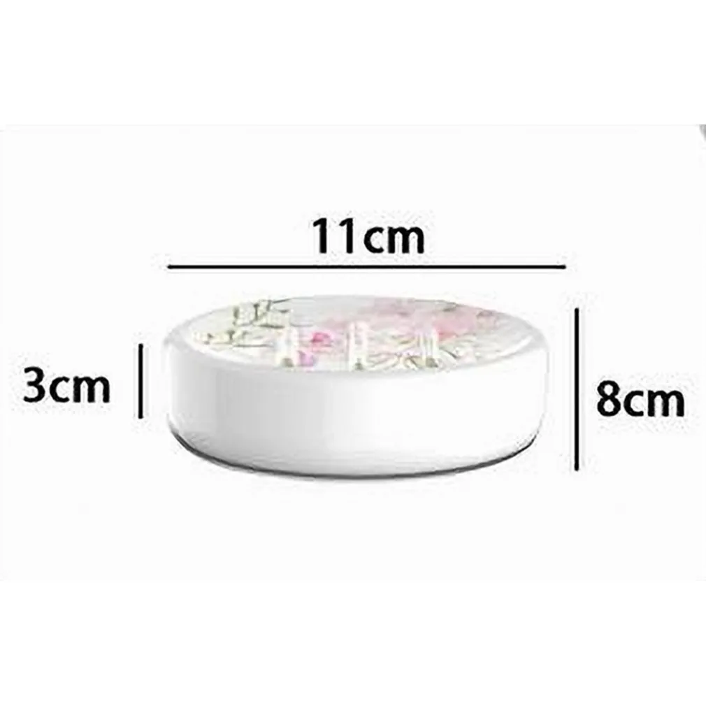 PORTASAPONE SAPONETTA ACCESSORIO ARREDO BAGNO BIANCO CON FIORI IN CERAMICA 69919