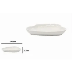 PORTASAPONE SAPONETTA CERAMICA BIANCO FORMA NUVOLA BAGNO ACCESSORIO ARREDO 79938