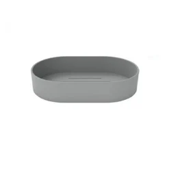 PORTASAPONE SAPONETTA DA BAGNO IN PLASTICA ACCESSORIO GRIGIO 13X8.5X2.5 CM 69856