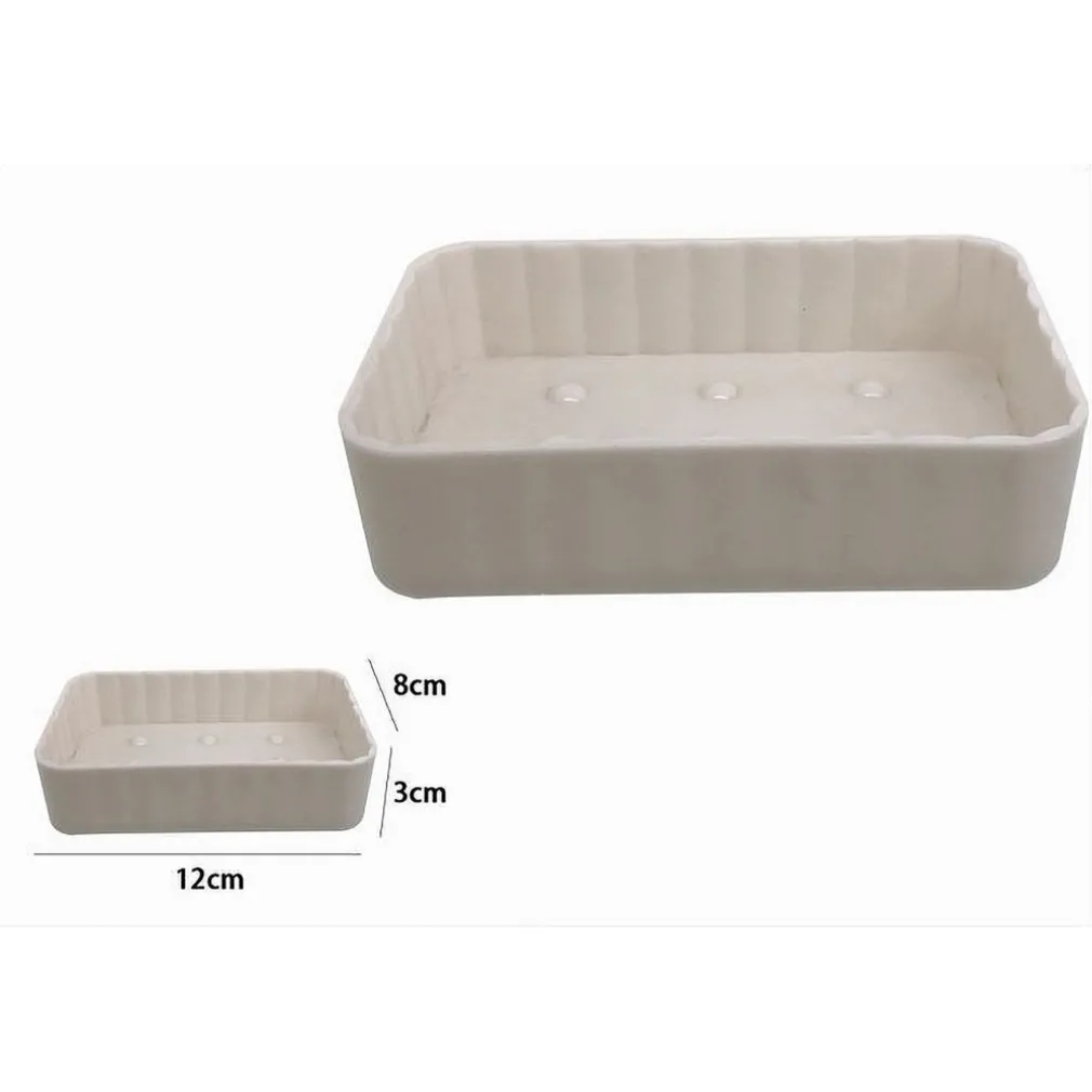 PORTASAPONE SAPONETTA DA BAGNO RETTANGOLARE BIANCO RIGATO ACCESSORI ARREDO 79164