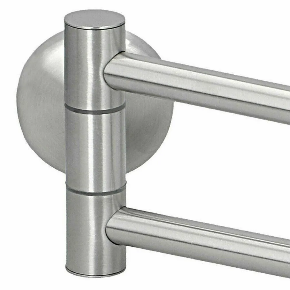 PORTASCIUGAMANI DA PARETE BAGNO 2 BRACCI REGOLABILI PORTA ASCIUGAMANI IN ACCIAIO