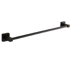 PORTASCIUGAMANI IN ACCIAIO INOX SINGOLO NERO DA 60 CM PER BAGNO DESIGN MODERNO