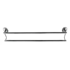 PORTASCIUGAMANI PORTA ASCIUGAMANO DOPPIO CROMATO 60CM ACCESSORIO DA BAGNO 69197