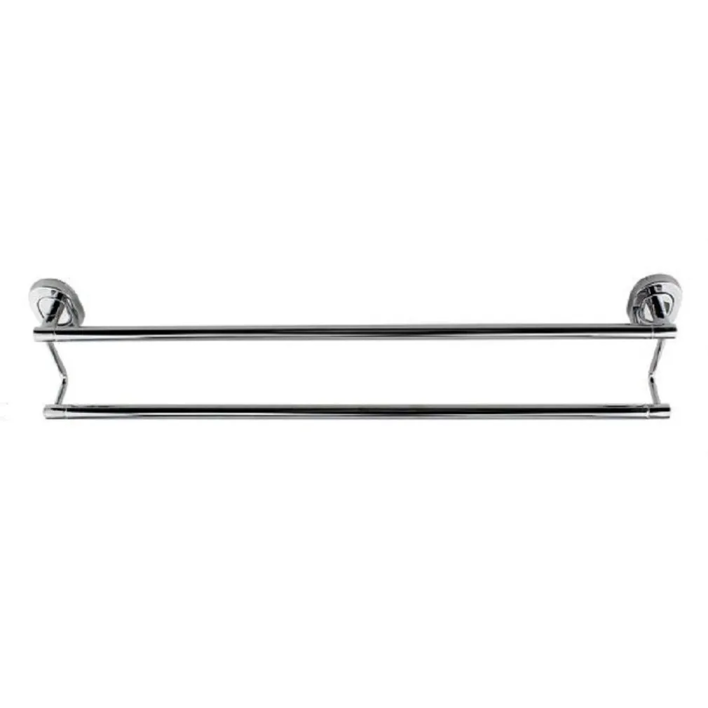 PORTASCIUGAMANI PORTA ASCIUGAMANO DOPPIO CROMATO 60CM ACCESSORIO DA BAGNO 69197