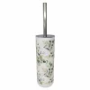 PORTASCOPINO A CILINDRO CON SCOPINO BAGNO WC TOILETTE FIORI FOGLIE ACCESSORIO 87057