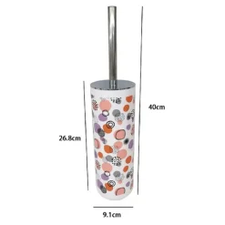 PORTASCOPINO A CILINDRO 9.1X26.8CM SCOPINO BAGNO WC TOILETTE SFERE ASTRATTE 87085