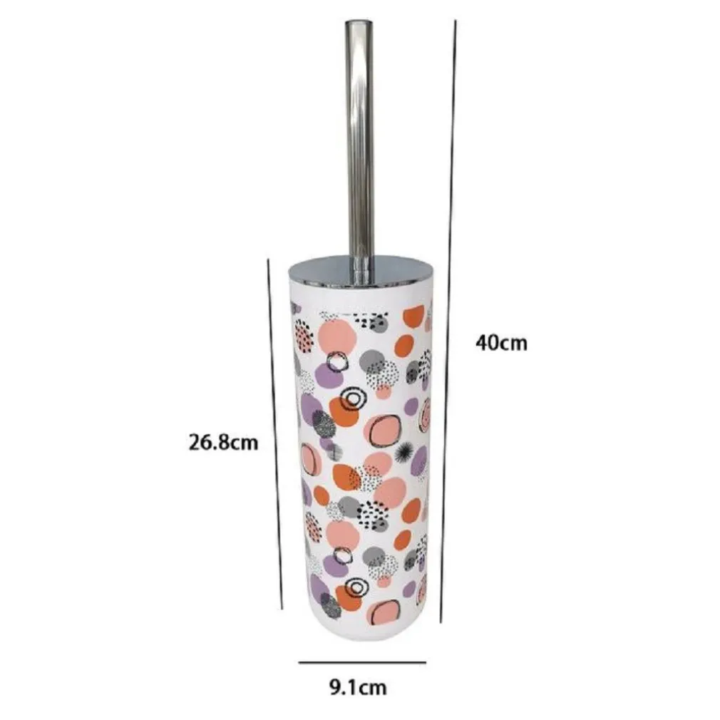 PORTASCOPINO A CILINDRO 9.1X26.8CM SCOPINO BAGNO WC TOILETTE SFERE ASTRATTE 87085