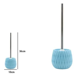 PORTASCOPINO AZZURRO LAVORATO CON SCOPINO MODERNO ACCESSORIO ARREDO BAGNO 79945