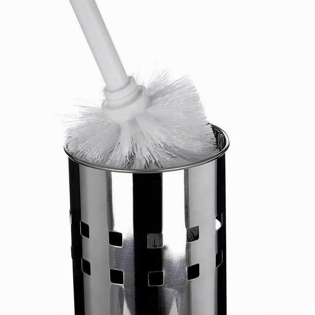 PORTASCOPINO BAGNO CONTENITORE SPAZZOLONE WC IN ACCIAIO SATINATO DECORATO 69442