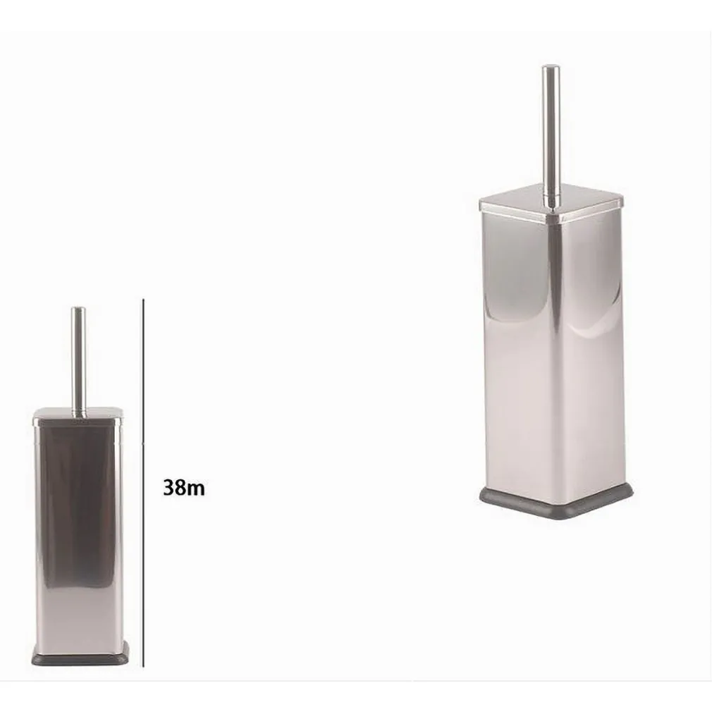 PORTASCOPINO BAGNO WC TOILETTE QUADRATO CROMATO NERO CON SCOPINO COMPLETO 87461