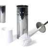PORTASCOPINO CON SPAZZOLONE SCOPINO PER WC IN ACCIAIO 26X10CM ACCESSORI BAGNO