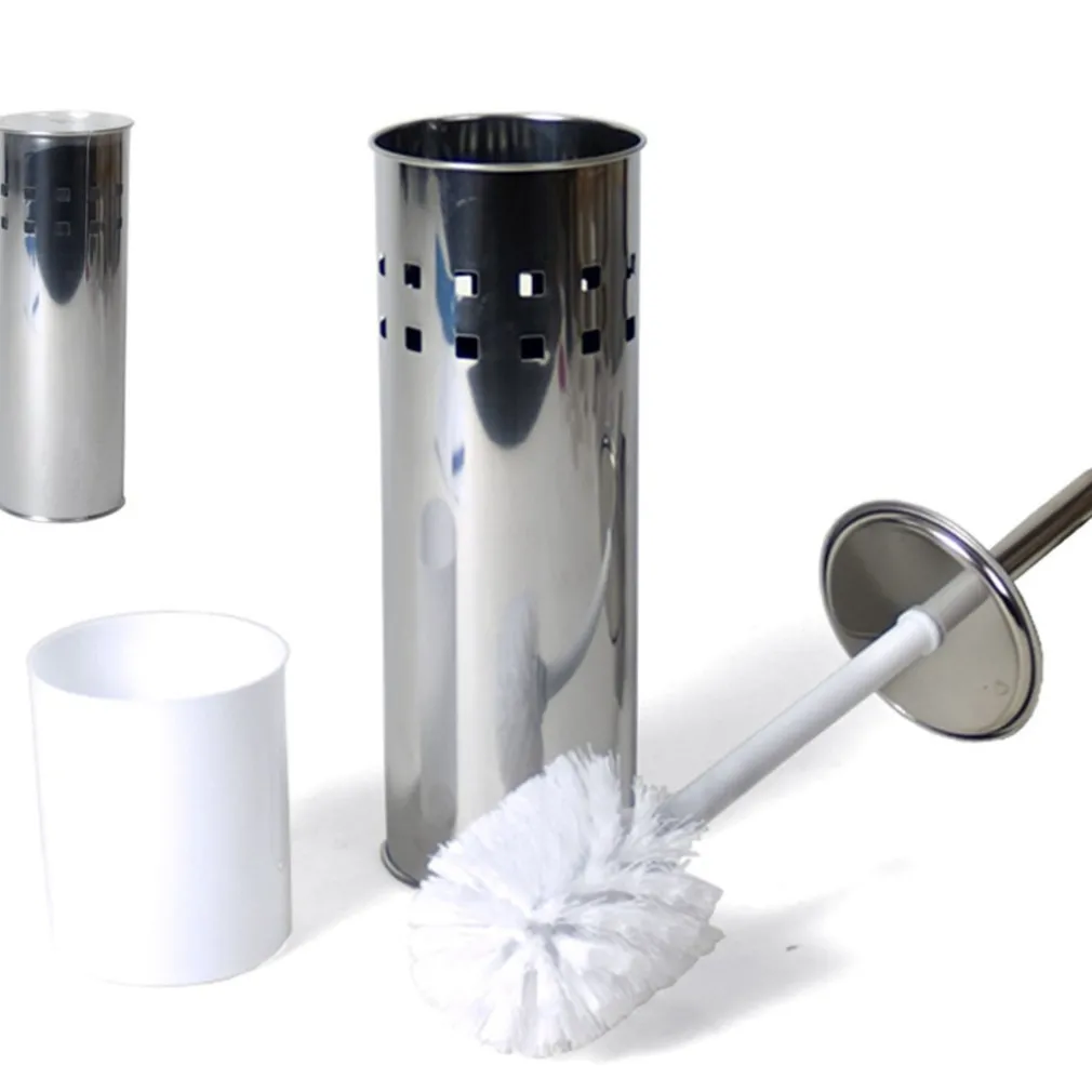 PORTASCOPINO CON SPAZZOLONE SCOPINO PER WC IN ACCIAIO 26X10CM ACCESSORI BAGNO