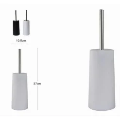 PORTASCOPINO DA TERRA BAGNO TOILETTE CON SCOPINO SPAZZOLA PER WC 2 COLORI 62305