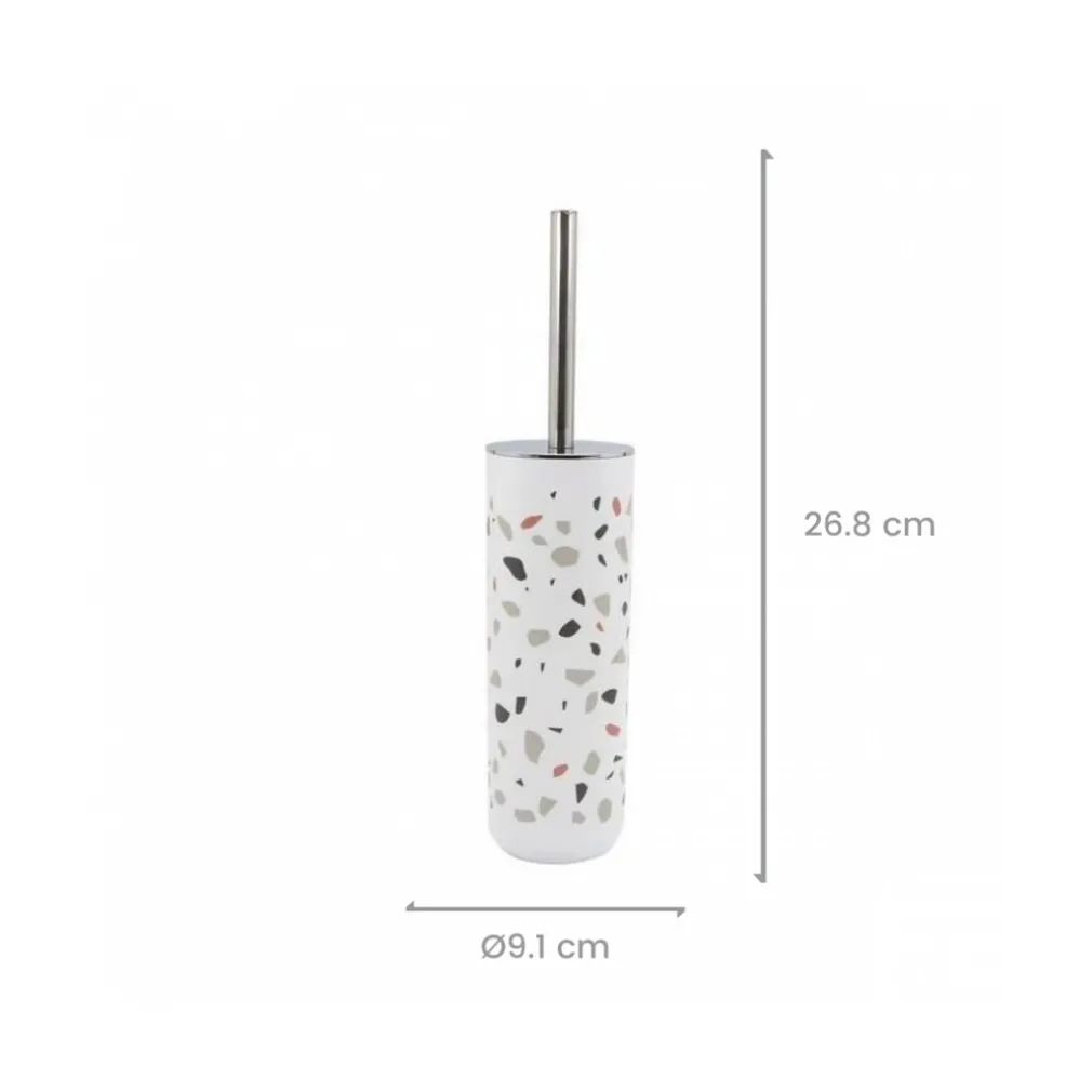 PORTASCOPINO GRANIGLIA IN PLASTICA BIANCO MULTICOLORE 9.1X26.8 CM SCOPINO 69843