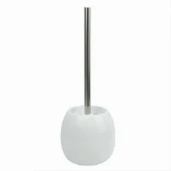 PORTASCOPINO IN CERAMICA BIANCO CON SCOPINO MODERNO ACCESSORI ARREDO BAGNO 79247