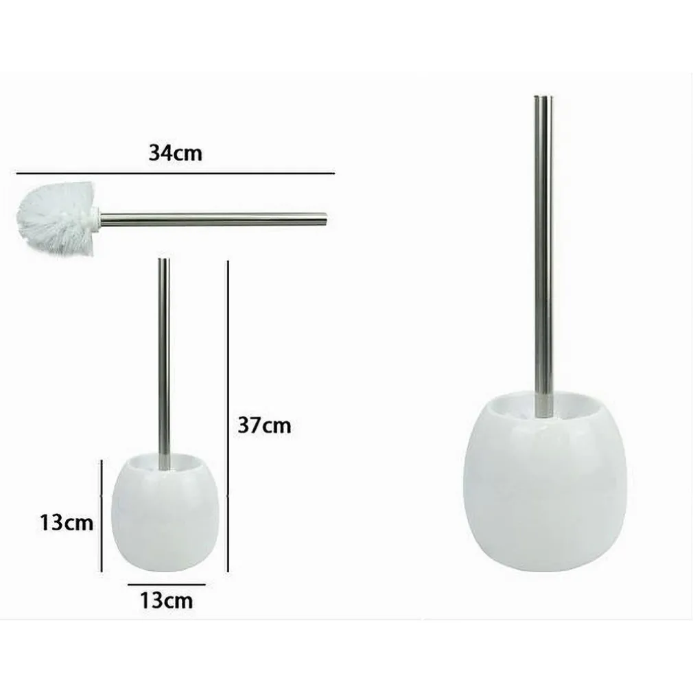 PORTASCOPINO IN CERAMICA BIANCO CON SCOPINO MODERNO ACCESSORI ARREDO BAGNO 79247