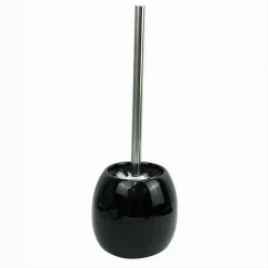 PORTASCOPINO IN CERAMICA NERO CON SCOPINO MODERNO ACCESSORIO ARREDO BAGNO 79251