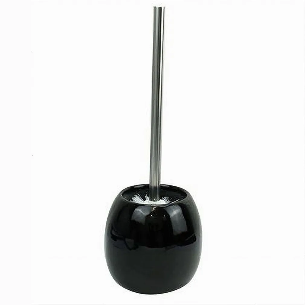 PORTASCOPINO IN CERAMICA NERO CON SCOPINO MODERNO ACCESSORIO ARREDO BAGNO 79251