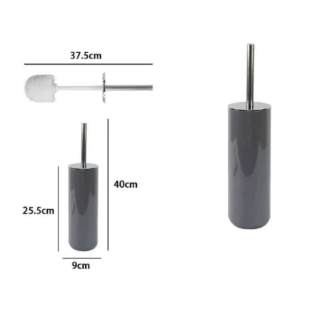PORTASCOPINO PORTA SCOPINO CON SCOPETTINO WC BAGNO TOILETTE GRIGIO SILVER 79896