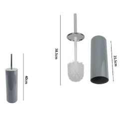 PORTASCOPINO PORTA SCOPINO CON SCOPETTINO WC BAGNO WATER GRIGIO SILVER 69483