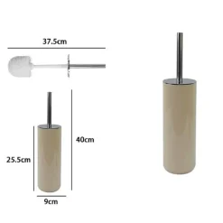 PORTASCOPINO PORTA SCOPINO CON SCOPETTINO WC BAGNO TOILETTE BEIGE SILVER 79884