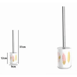 PORTASCOPINO PORTA SCOPINO BAGNO WC TOILETTE CON PIUME CON SCOPINO COMPLETO 69796