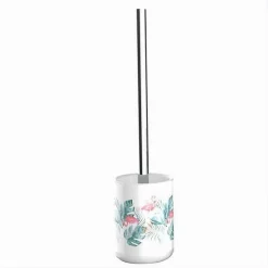 PORTASCOPINO PORTA SCOPINO BAGNO WC TOILETTE FENICOTTERI SCOPINO COMPLETO 69961