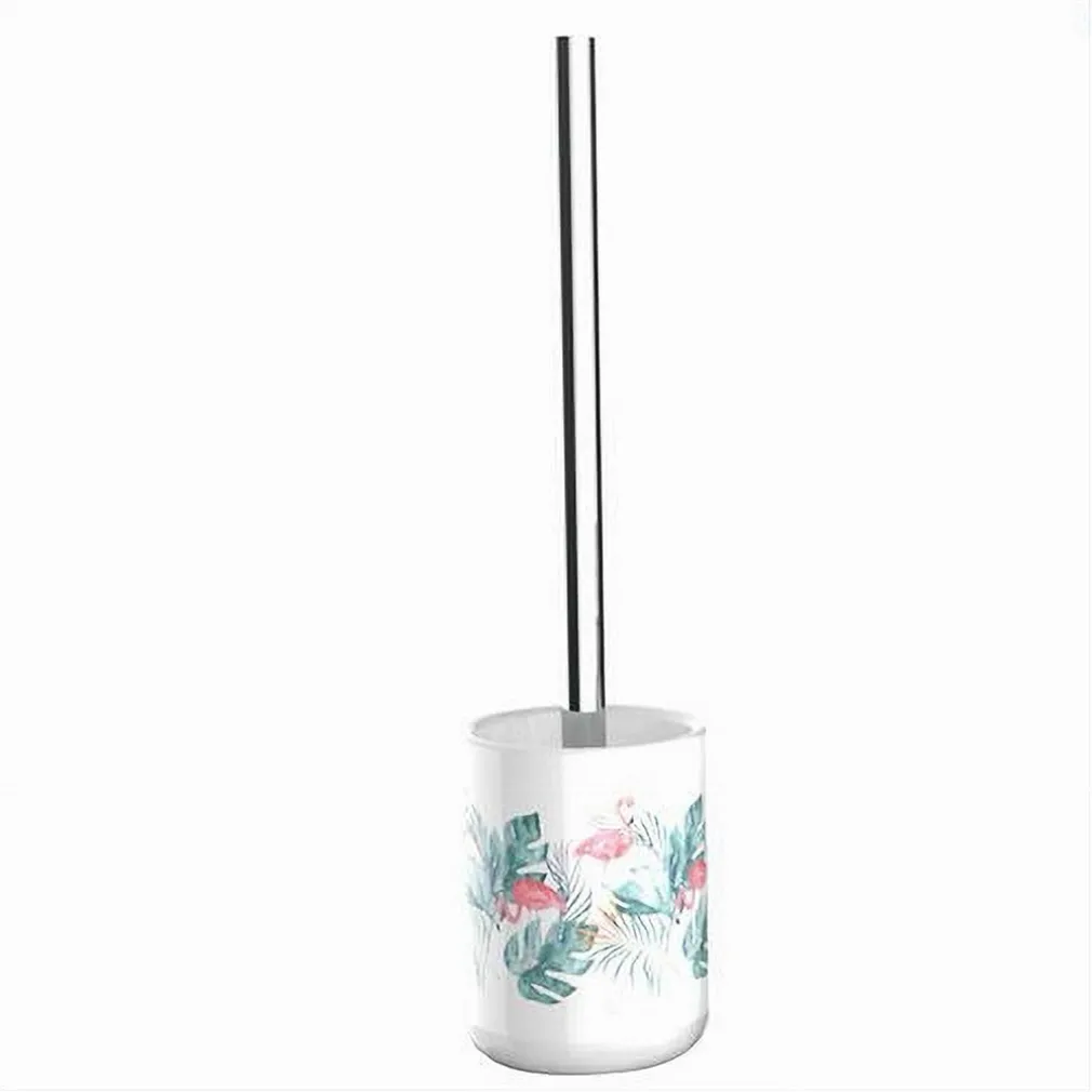 PORTASCOPINO PORTA SCOPINO BAGNO WC TOILETTE FENICOTTERI SCOPINO COMPLETO 69961