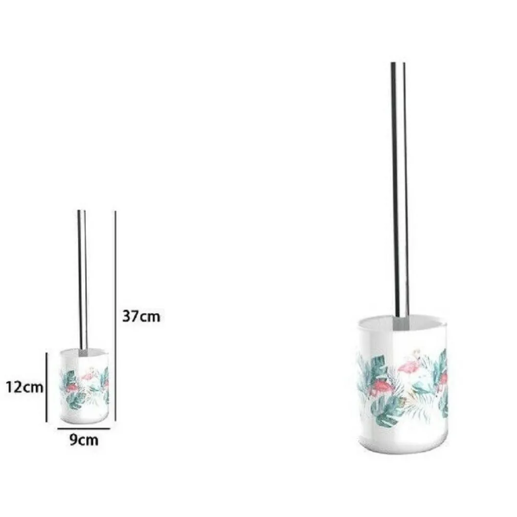 PORTASCOPINO PORTA SCOPINO BAGNO WC TOILETTE FENICOTTERI SCOPINO COMPLETO 69961