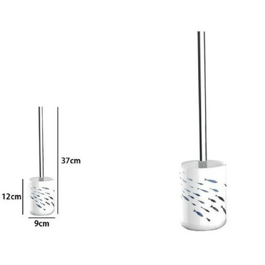 PORTASCOPINO PORTA SCOPINO BAGNO WC TOILETTE PESCIOLINI SCOPINO COMPLETO 69878