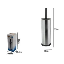 PORTASCOPINO PORTA SCOPINO BAGNO WC TOILETTE METALLO SCOPINO NERO 37X10CM 69443