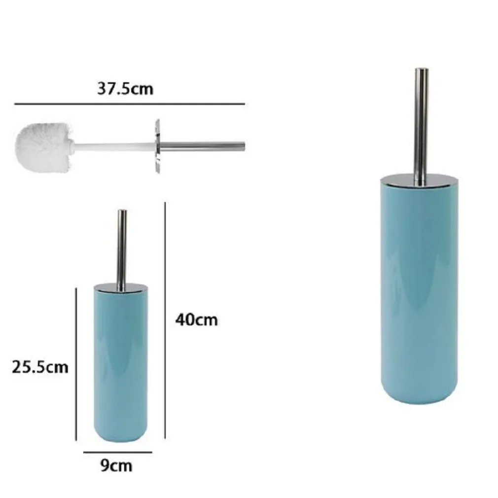 PORTASCOPINO PORTA SCOPINO CON SCOPETTINO WC BAGNO TOILETTE CELESTE SILVER 79890