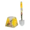 PORTASCOPINO QUADRATO BAGNO PORTA SCOPINO DECORAZIONE FIORI GIALLI ARREDO BAGNO