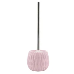 PORTASCOPINO ROSA LAVORATO CON SCOPINO MODERNO ACCESSORIO PER ARREDO BAGNO 79949