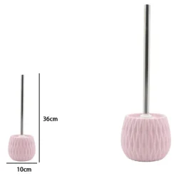 PORTASCOPINO ROSA LAVORATO CON SCOPINO MODERNO ACCESSORIO PER ARREDO BAGNO 79949