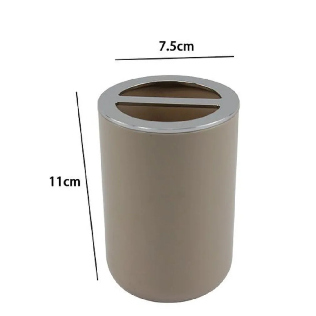 PORTASPAZZOLINI BICCHIERE ACCESSORI BAGNO 2 FORI TORTORA SILVER CONTENITORE 69466