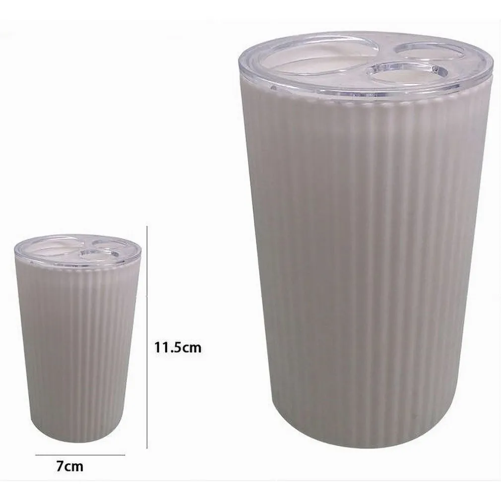 PORTASPAZZOLINI BICCHIERE ACCESSORIO PER ARREDO BAGNO BIANCO RIGATO 3 FORI 79162