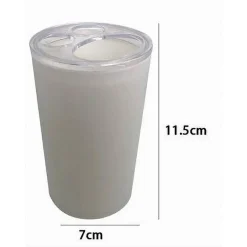 PORTASPAZZOLINI BICCHIERE DENTIFRICIO ACCESSORIO ARREDO BAGNO BIANCO 3 FORI 79186