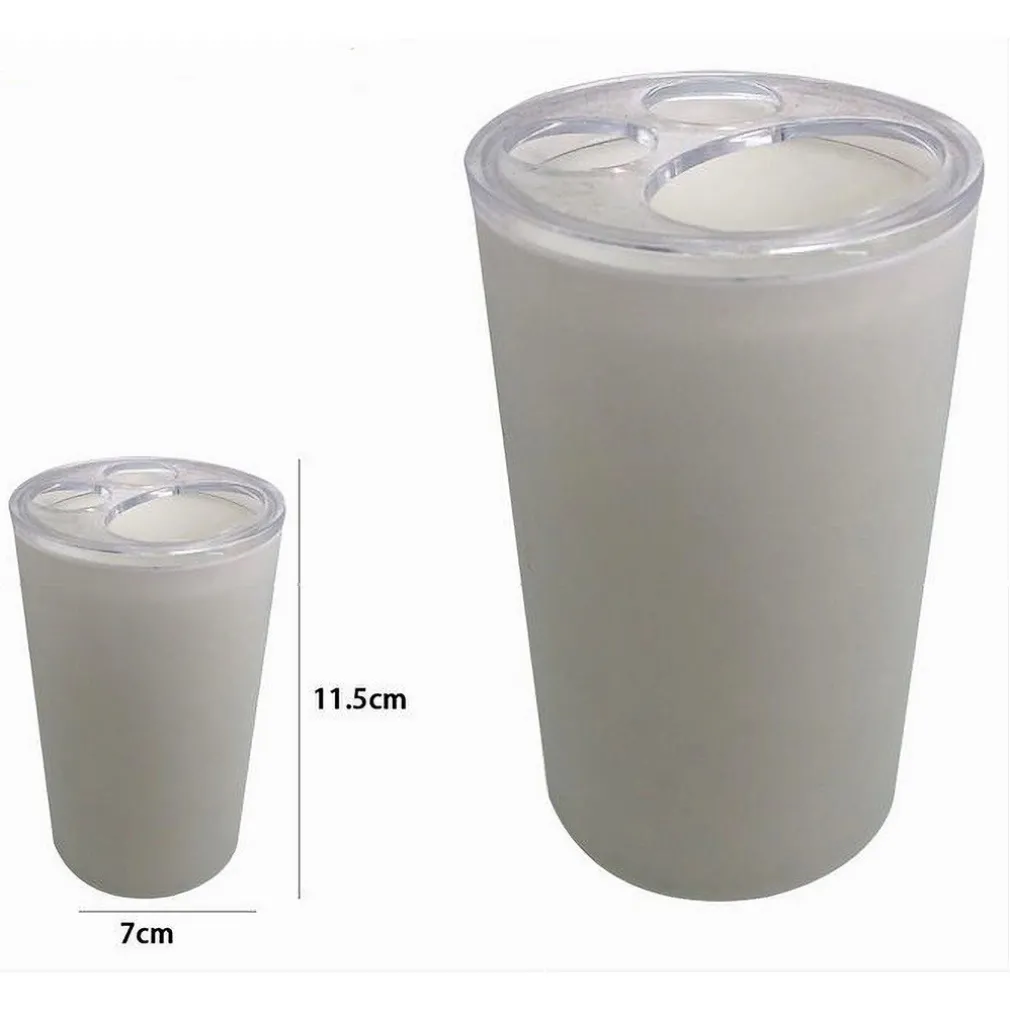 PORTASPAZZOLINI BICCHIERE DENTIFRICIO ACCESSORIO ARREDO BAGNO BIANCO 3 FORI 79186