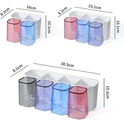 PORTASPAZZOLINO CREATIVO DA PARETE PER DENTIFRICIO CON CUSCINETTI ADESIVI PER BAGNO