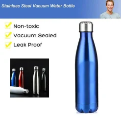 PORTATILE BORRACCIA BOTTIGLIA D'ACQUA ACCIAIO INOX TERMICA CALDO FREDDO 550 ML