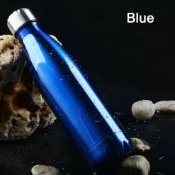 PORTATILE BORRACCIA BOTTIGLIA D'ACQUA ACCIAIO INOX TERMICA CALDO FREDDO 550 ML