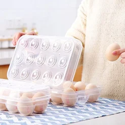 PORTAUOVO PORTA UOVO 15 POSTI CON DIVISORIO PER UOVA IN PLASTICA CONTENITORE