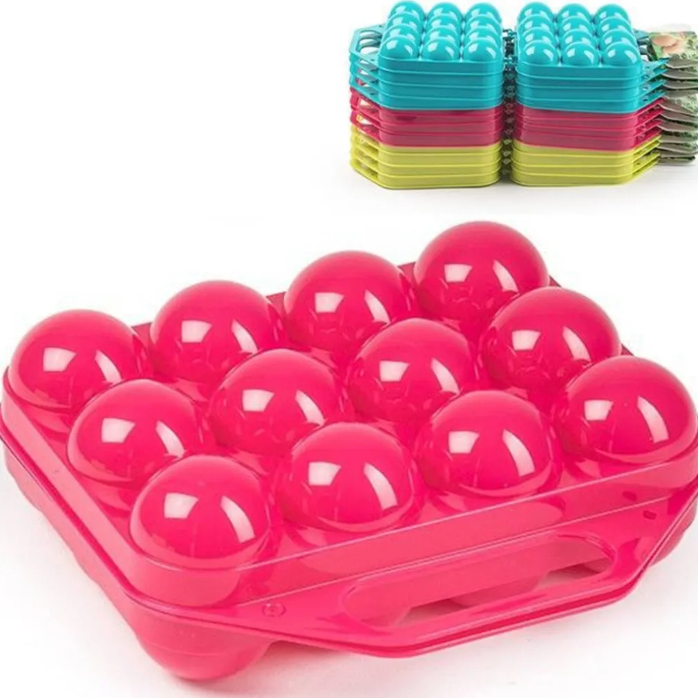 PORTAUOVO PORTA UOVO 12 POSTI CON DIVISORIO PER UOVA IN PLASTICA BOX VARI COLORI