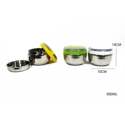 PORTAVIVANDE ERMETICO 900ML CONTENITORE INOX ABS CONTENITORE PORTA PRANZO