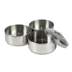 PORTAVIVANDE PIRAMIDE 3 LIVELLI CONTENITORE PORTA PRANZO VIVANDE CIBO ALIMENTI