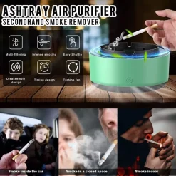 POSACENERE ELETTRICO ASPIRAFUMO FILTRO PURIFICATORE PORTACENERE INTELLIGENTE